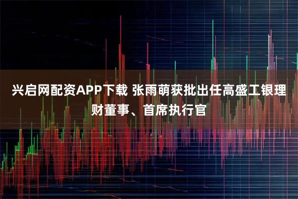 兴启网配资APP下载 张雨萌获批出任高盛工银理财董事、首席执行官